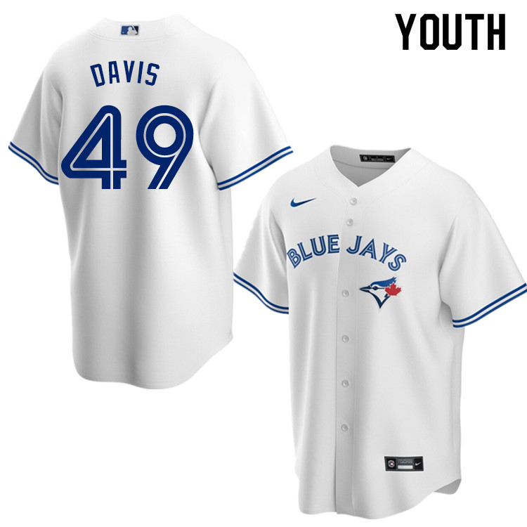Nike Youth #49 Jonathan Davis Toronto Blue Jays Baseball Jerseys Sale-White
